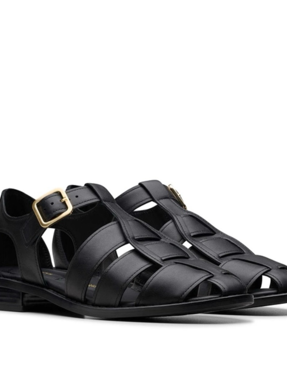 Clark’s Hana Sun Black Leather Women’s Sandals - Picture 5 of 7